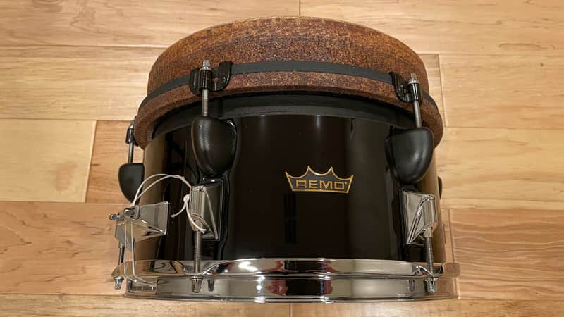 Remo 7.5x12" Mondo Djembe Snare Drum in Piano Black w/ Video Link image 1