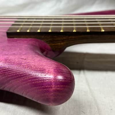 Warwick Pro Series Teambuilt GPS1485 07PA ASH FR Corvette $$ Double Buck 5-string Bass with COA + Gig Bag 2022 - French Violet Transparent Satin image 17