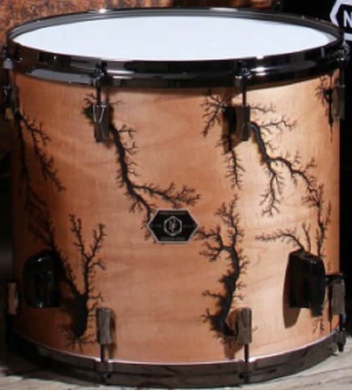 Noble & Cooley *Pre-Order* CD Maple 16x16" Fractal Wood Burn Floor Tom Drum w/Legs & Chrome Hardware | Made in the USA | Special Order | Authorized Dealer