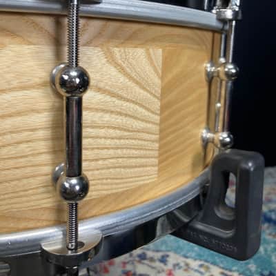 Angel - 14x5.5" Snare Drum Segmented Block Alder Wood Shell 2019 - Clear Oil Finish image 16