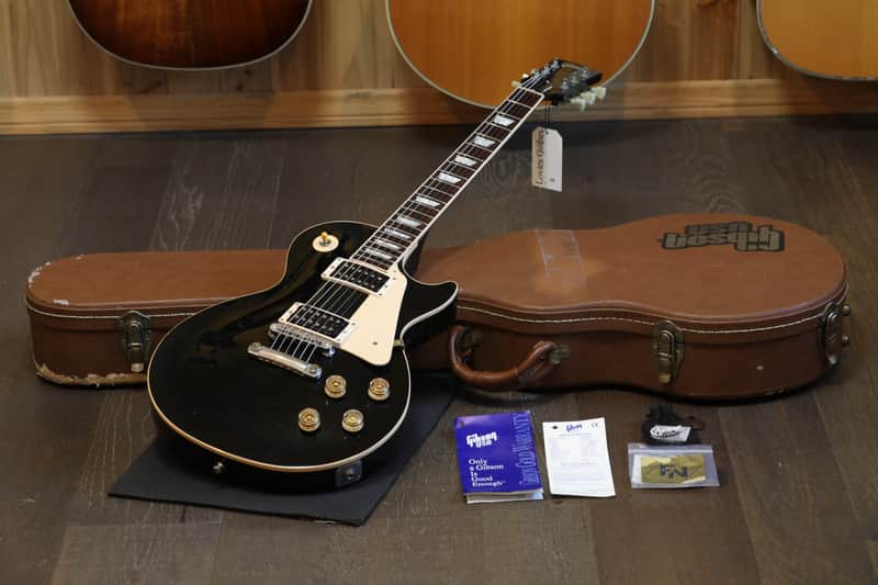 1995 Gibson Les Paul Standard Electric Guitar Black Ebony + OHSC image 1