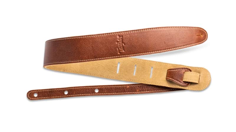 Taylor 2.5" Leather Strap with Suede Back, Medium Brown image 1