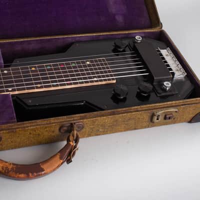 Epiphone  Electar Model M 7-string Lap Steel Electric Guitar (1938), ser. #1668, original tweed hard shell case. image 13