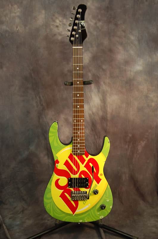 MTV Sun Drop Soda Guitar Whammy Humbucker 1990's Promo Logo Finish image 1