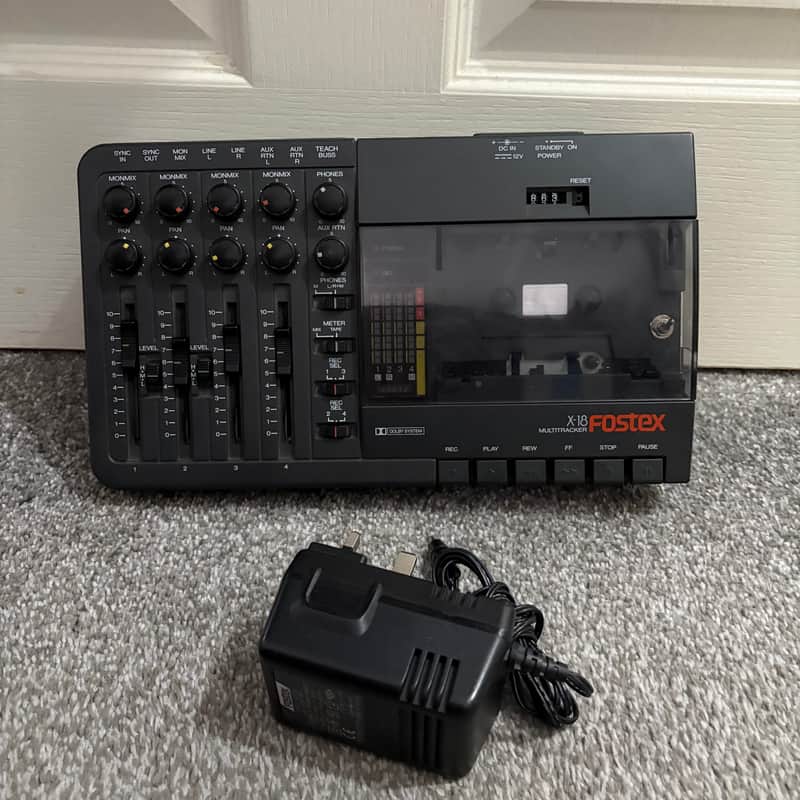 Rare) FOSTEX X-18 Multitracker Analog 4 Track Cassette Recorder