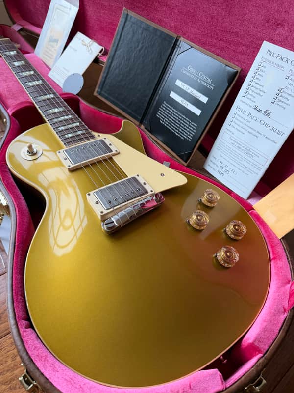 2022 Gibson Custom Shop M2M ‘54 Reissue R4 Les Paul Double Gold Stinger VOS - Gold Top