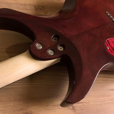 Highline Guitars Apollyon Deluxe 6 String Hardtail Guitar 2017 Black and Red Burst image 11