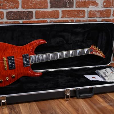 Immagine Jackson USA Custom Shop SLATQ-H MAH Archtop Soloist Quilted Maple Top Violin Brown 2005 w/OHSC - 2