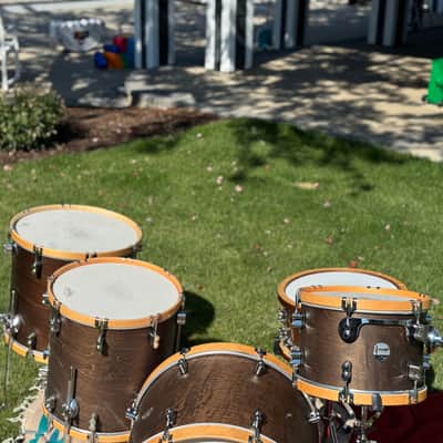 PDP PDCC2213TN Concept Classic Maple Series 13/16/18/22" with 14 inch snare - Walnut Stain with Natural Hoops image 21