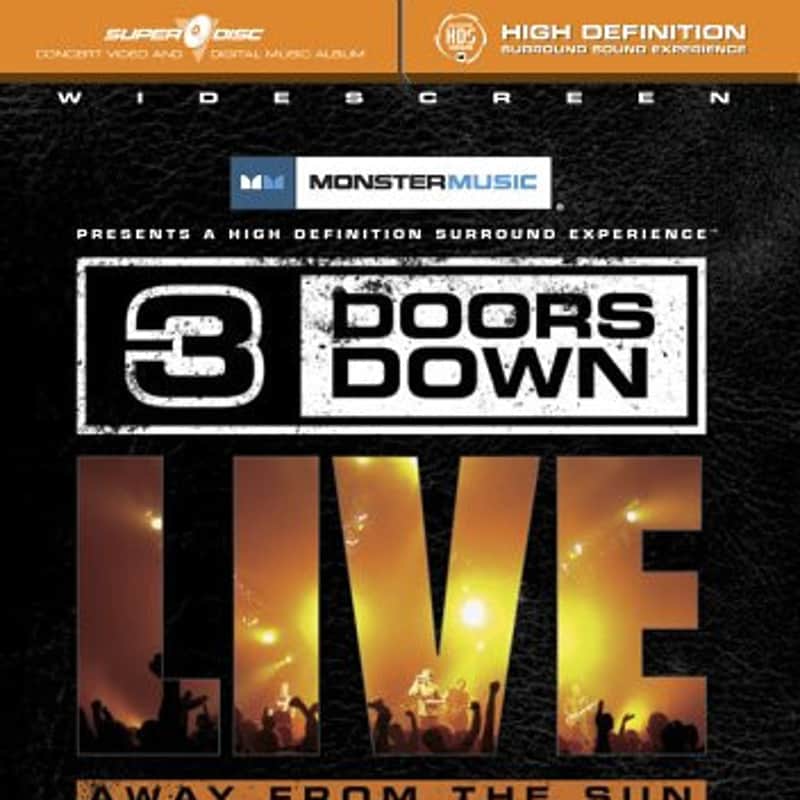 3 Doors Down ltd edt DVD #39755/3 Away From The Sun Live From Houston, Texas - lidrock greatest hits hard rock grunge image 1