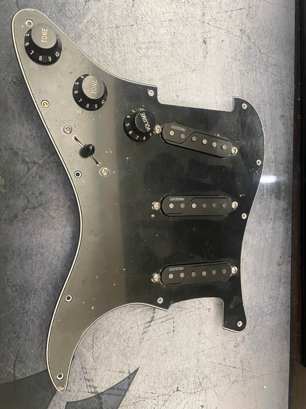 920D Custom 214-12-13 Fishman Fluence Loaded Prewired Strat Pickguard 2010s - Black/Black image 1