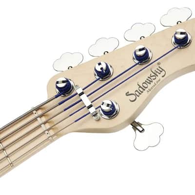 Sadowsky MetroLine 21-Fret Vintage J/J Bass-Swamp Ash Body-5 String-Almond Sunburst Transparent Satin image 7