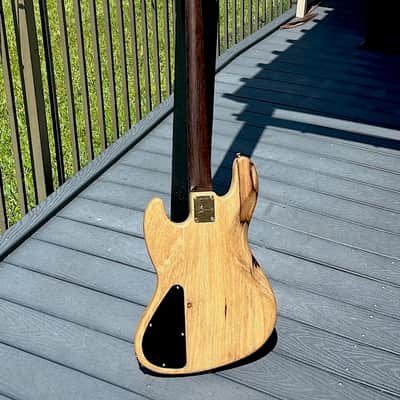 Warmoth Jazz Bass Guitar Broker  2022 - incredible Korina/Maple/Wenge special by The Guitar Broker. image 3