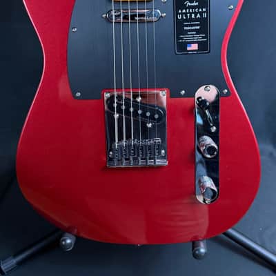 Fender American Ultra II Telecaster Electric Guitar Sinister Red w/ OHSC image 2