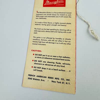 Maccaferri Guitar Hang Tag – “How to Get the Most Enjoyment”, 1950s image 2