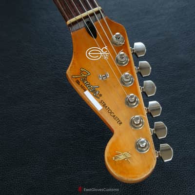 Fender Stratocaster S/S/H Black on Sunburst Aged Relic image 15