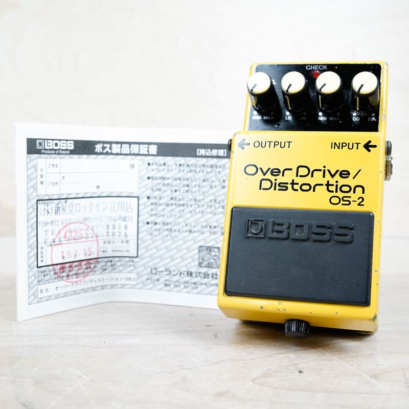 Boss OS-2 OverDrive/Distortion (Silver Label) 2002 Yellow w/ Manual image 1