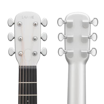 Refurbished LAVA ME AIR Portable Carbon Fiber Electric-Acoustic Guitar. Travel Guitar for Beginners with Onboard Effects and Magnetic Pickup. Silver image 3