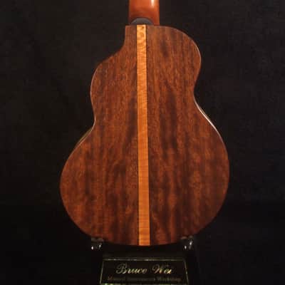 Handmade Concert Ukulele, Solid Taiwania, Mahogany, Abalone Inlay, Soft-bag, Bruce Wei UKB15-2007 image 6