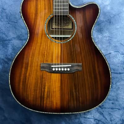 Freshman FALTDKOAOC 20th Anniversary OM Electro-Acoustic Guitar Koa Sunburst image 1