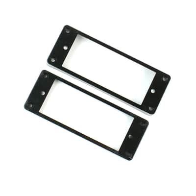 Set of 2 Mini Humbucker Pickup Mounting Rings Bridge/Neck ,Curved Bottom Black