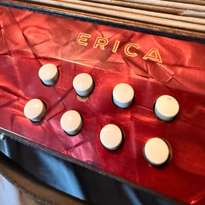 German made Hohner Erica Two-Row Accordion image 2