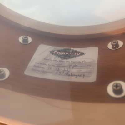 ~WOW!~ Craviotto Custom Shop 5.5x14" Mahogany Snare Drum with Walnut Inlay image 7