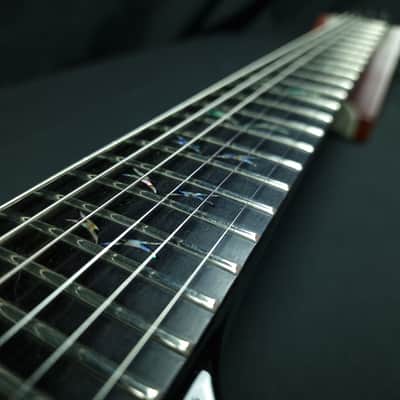 B.C. Rich KKV Kerry King Signature Speed V 2008 Made in Korea Onyx with White Tribal Graphic Neck Thru Kahler EMG 81 85 Slayer guitar image 5