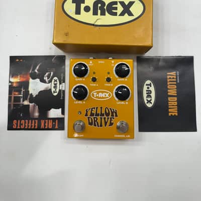 T-Rex Engineering Yellow Drive Dual Channel Distortion Guitar Effect Pedal + Box