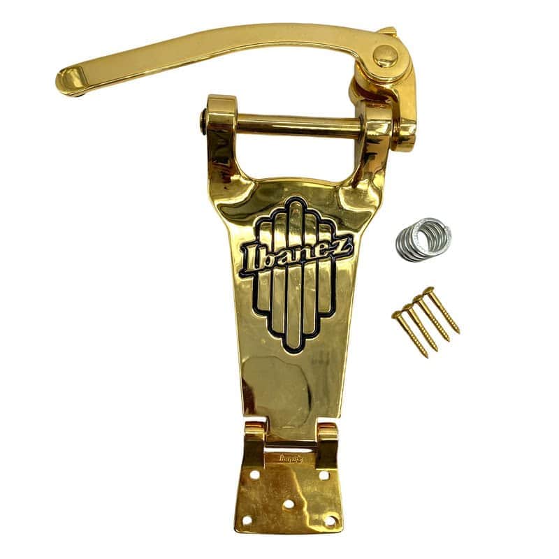 Ibanez BG-FA Gold Jazz Guitar Tailpiece Trapeze with Screws and Spring image 1