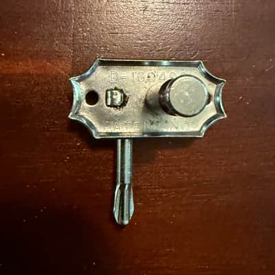 Gold Kluson Deluxe Double Line Tuning Machine Bass Side Needs Button Vintage NICKEL Kluson 1960's Bass Side Tuner image 3