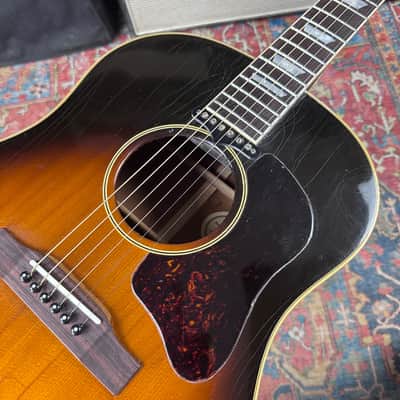 Gibson J-160E Vintage Sunburst Weather Checked and Worn USA - 1993 image 11