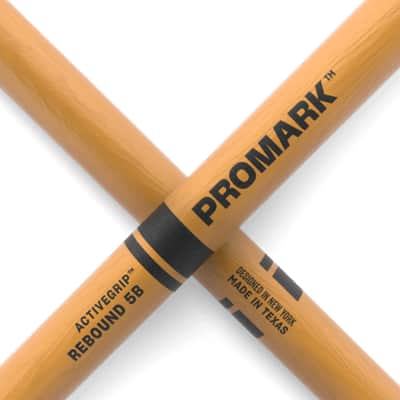 ProMark R5BAGC Rebound 5B ActiveGrip Clear Hickory Drumsticks with FREE Shipping image 1