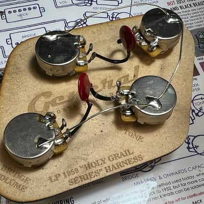 General Vintage Tone 1970s Les Paul ®️ Harness GVT NOS Custom made CTS pots / GVT Red dime capacitors - Aged image 6