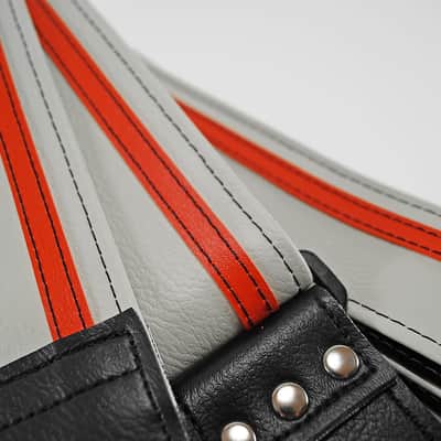 Couch White With Orange Racer X Guitar Strap image 3