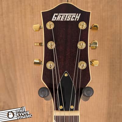 Gretsch Electromatic LTD Flame Okoume Broadkaster Jr. Single-Cut – Roundup Orange – Bigsby – Bone Nut – Includes Hard Case – Used Excellent image 3