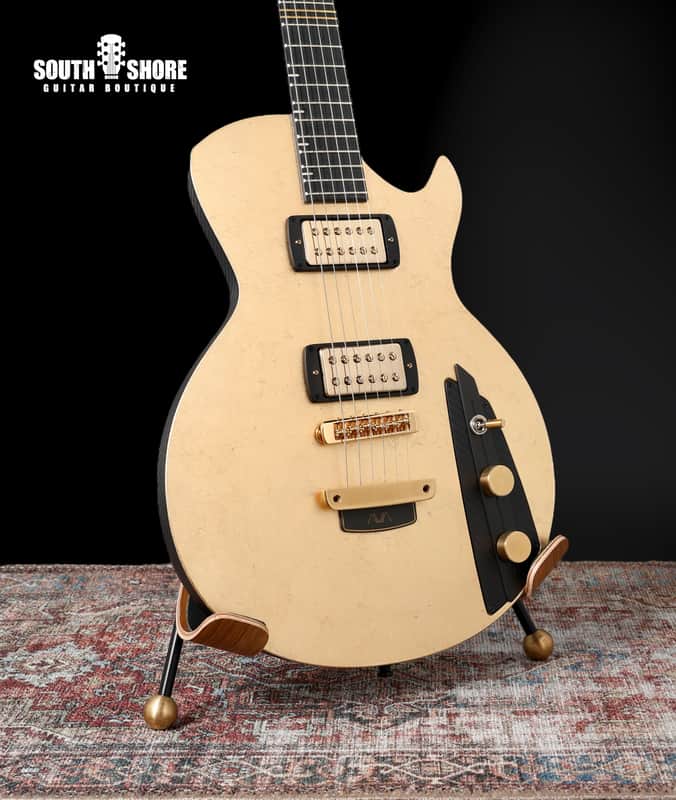 AVA Guitars - Style 1 - 2024 - Gold Leaf / Black Carbon Fiber. TV Jones Filtertrons. NEW, (Authorized Dealer) image 1