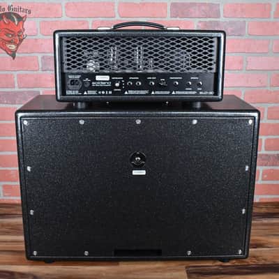 Soldano Custom Shop SLO30 30Watt All Tube Head w/ Matching 2x12 Cab Deep Space Tolex With Black Grill and Black Chicken Head Knobs image 4