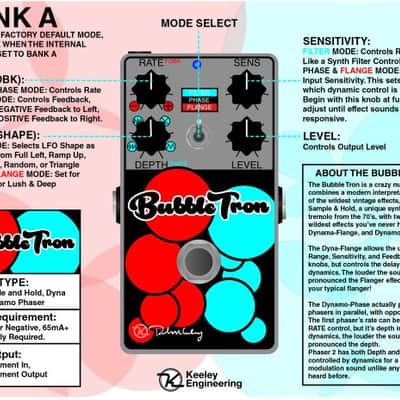 Keeley Bubble Tron [KBubble] Dynamic Flanger Phase Filter image 3