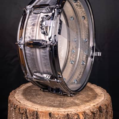 Ludwig Limited Edition 5x14" Acrophonic Hammered Aluminum Snare Drum 2010s - Matte Hammered Aluminum image 3