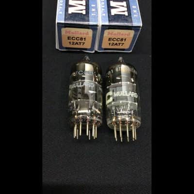 MATCHED PAIR MULLARD 12AT7 ECC81 IEC Great Britain VINTAGE VACUUM TUBES 8.9829 image 2