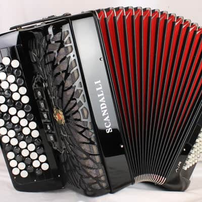 NEW Black Scandalli Air MINI C Chromatic Button Accordion B System LMM 67 96 image 1