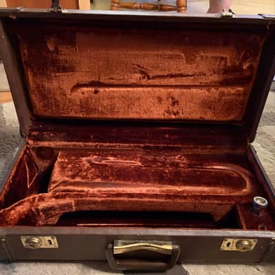 King Tempo Nickel 1970s - Silver Trumpet with Laquer slides and original case image 13