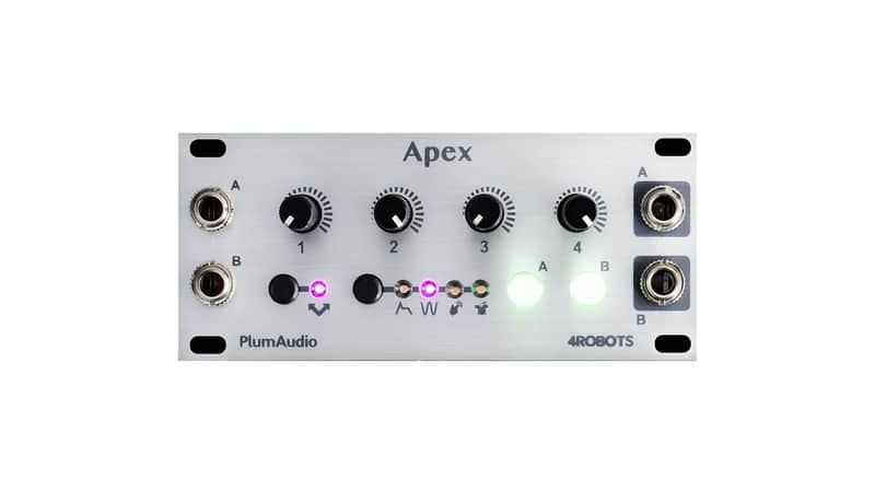 Plum Audio Apex 4ROBOTS - Eurorack dual channel multi function module for Intellijel 1U 2020 Silver image 1
