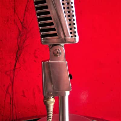 Vintage 1960's Monarch TM-16 dynamic microphone Satin Chrome High Z w cable image 5