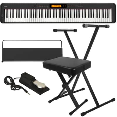 Casio CDP-S360 Compact Digital Piano - Black KEY ESSENTIALS BUNDLE