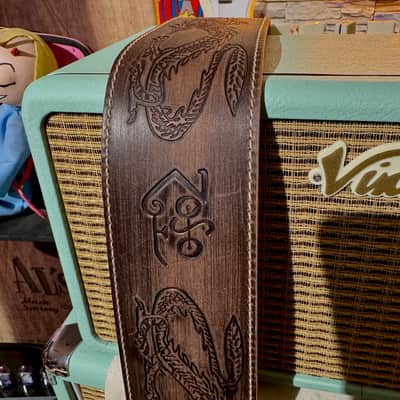 Blue Bell Straps ZOZO 73 ARTISAN Custom Shop for Al’s Music Factory  FADED BROWN image 7