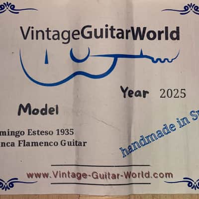 Domingo Esteso 1935 VGW Flamenco Guitar – great handmade flamenco guitar from 2025 - amazing value for the price - check video! image 18