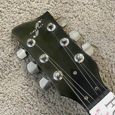 FirstAct Electric Guitar in Black, Basswood Body and Maple Neck, Rosewood Fretboard 22 Frets, Single Humbucker Pickup image 3