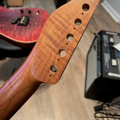 Warmoth Roasted Flame Maple Telecaster neck image 6